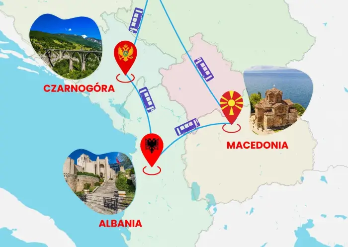 Czarnog�ra, Albania, Macedonia - Poznajemy Ba�kany - rekreacja i zwiedzanie